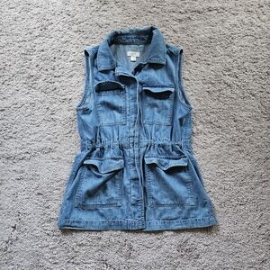 Loft Sleeveless Denim Utility Vest